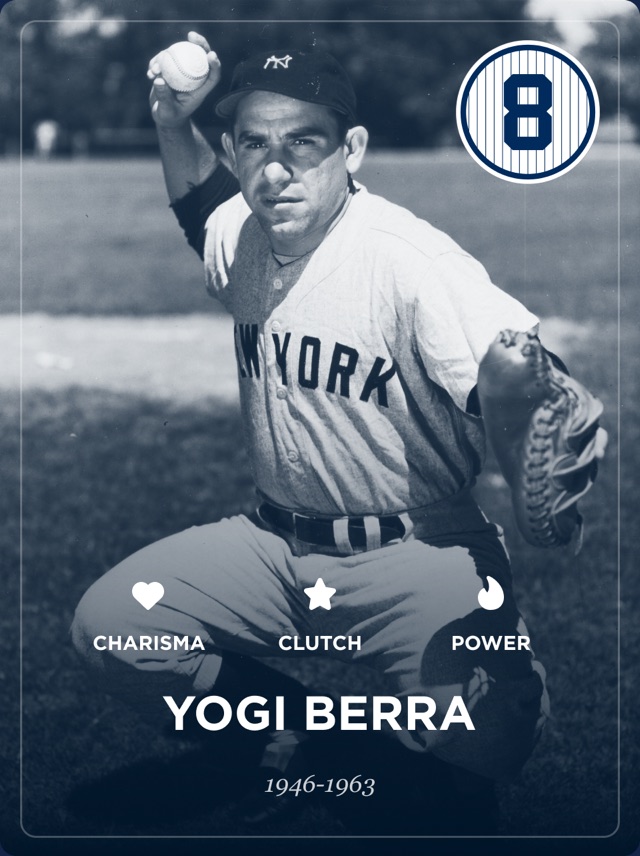 Yogi Berra player card